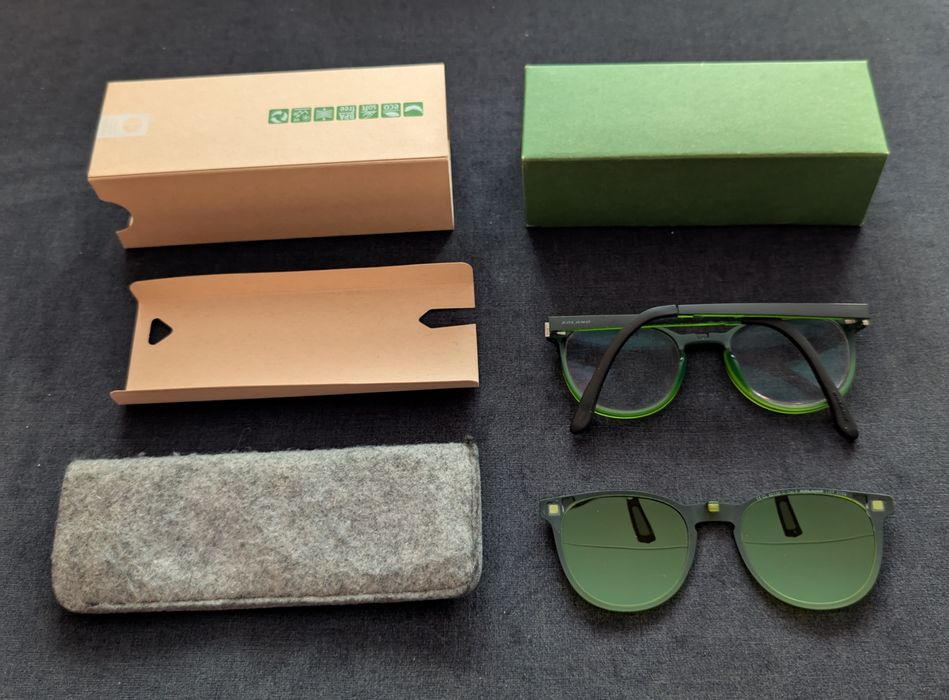 Używane oprawki Solano z nakładką przeciwsłoneczną