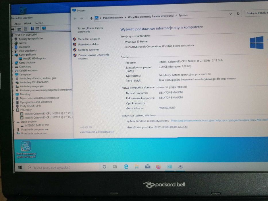 Laptop Packard Bell EasyNote TE