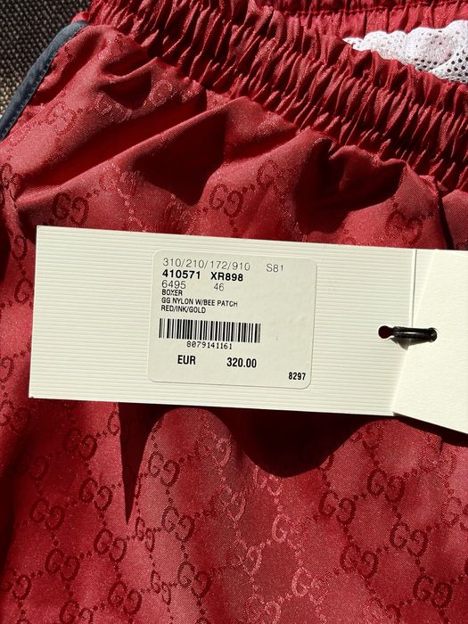Szorty Gucci Boxer GG Monogram Nylon Bee Patch