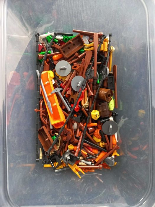 LEGO MOC Wioska wikingów + Figurki + luźne klocki