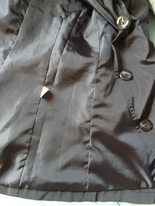 Płaszczyk wiosenny czarny damski L-XL