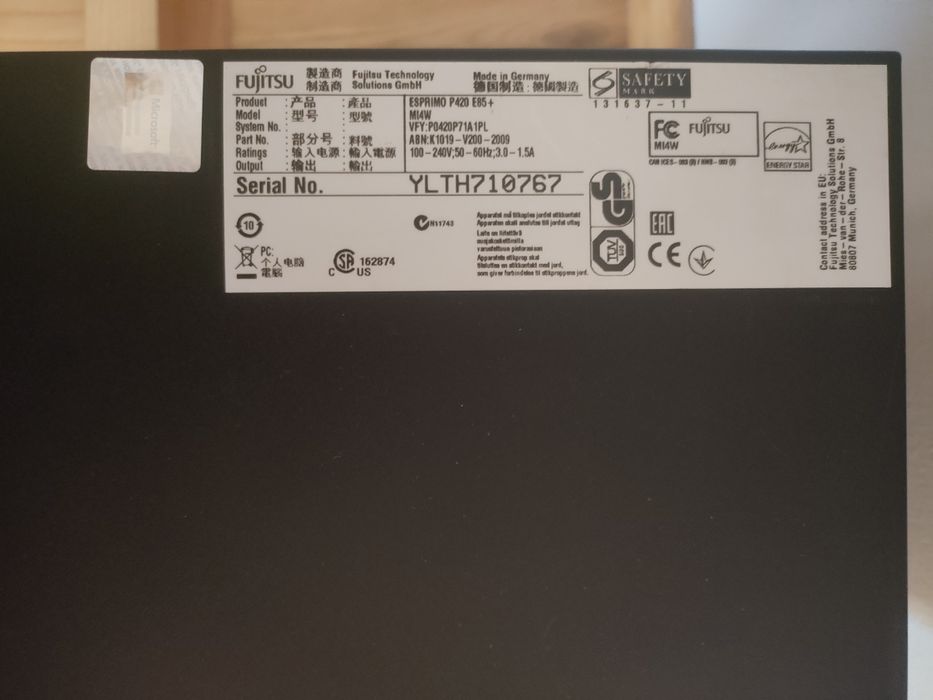 Fujitsu Esprimo P420, Celeron G1840 2,8 GHz, 4GB RAM,