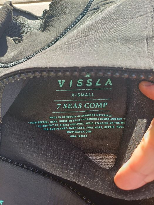 Fato de Surf Vissla Seven Seas Comp 4/3mm  XS usada