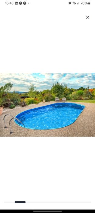 Piscina oval enterrada