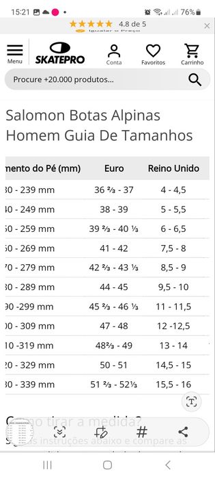 Botas ski homem n. 27,5