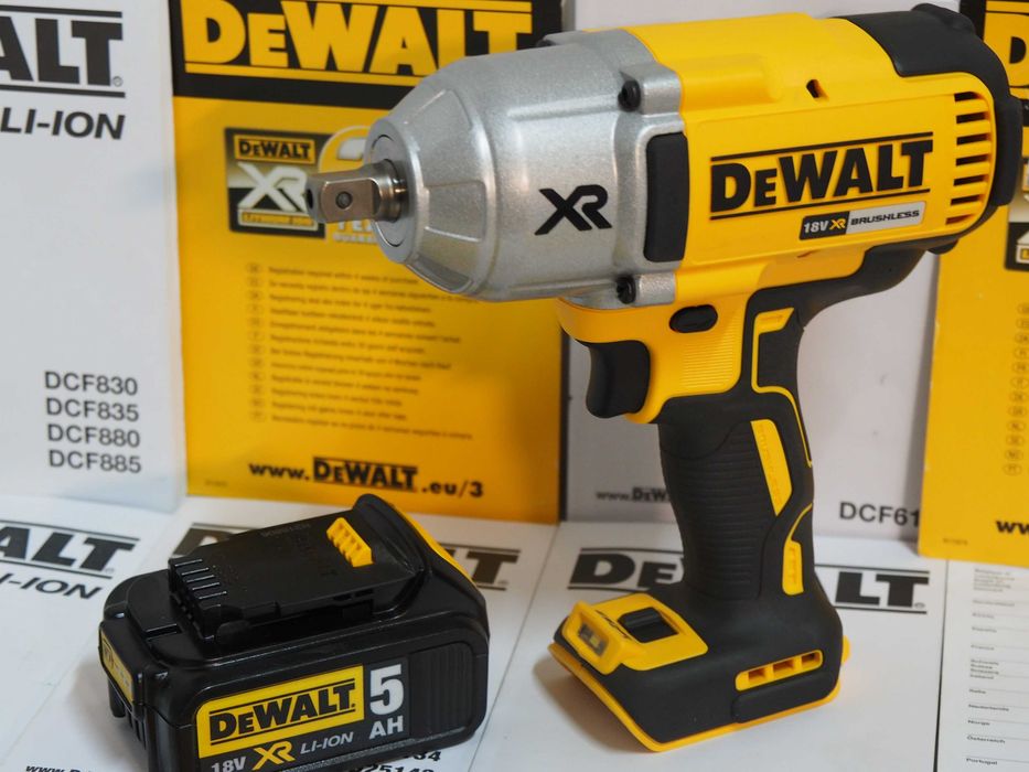 Zestaw Klucz udarowy DEWALT DCF 900 + bateria 18v 5ah moc 1898Nm