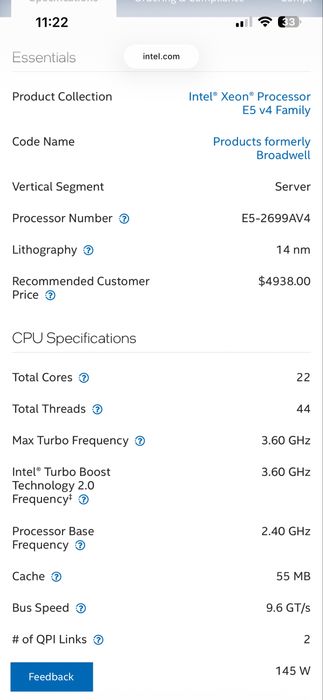 Dell Precision T7810 2x e5-2699A v4