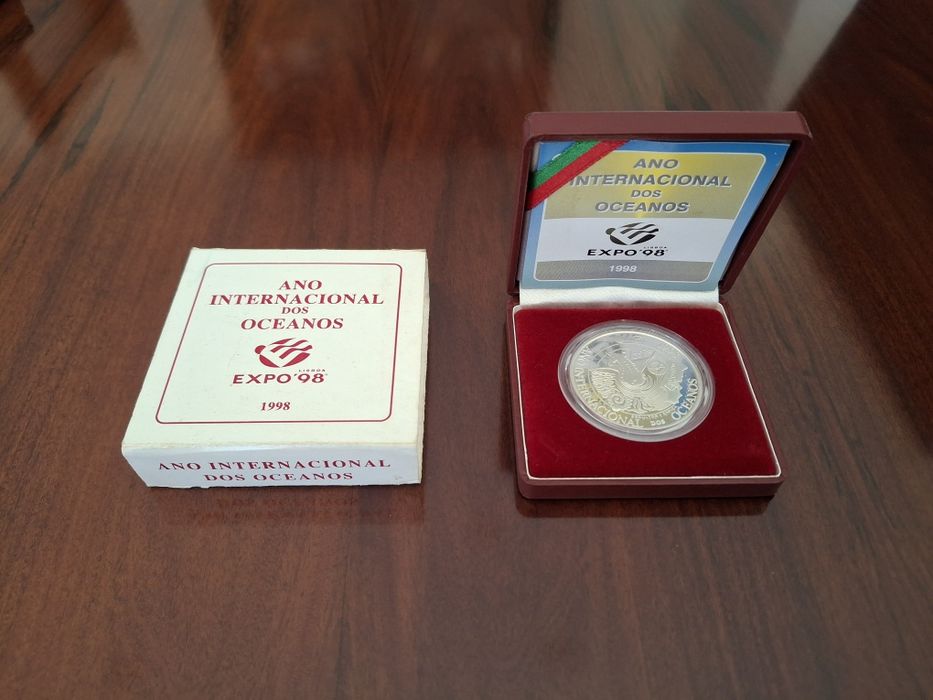 Moeda Prata Proof (Ano Internacional dos Oceanos Expo 98)
