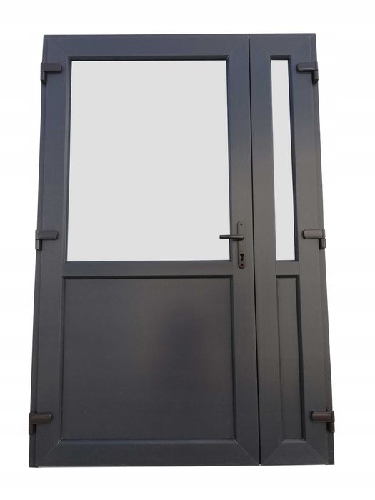 Drzwi PCV dwuskrzydłowe 140x210 antracyt RÓŻNE ROZMIARY KOLORY OD RĘKI