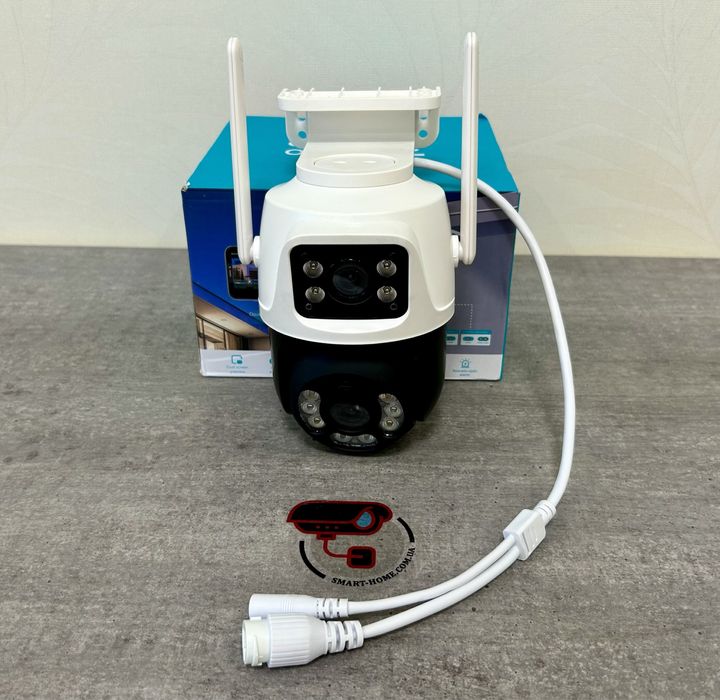 ХИТ 8 Мп две линзы Двойная поворотная PTZ WiFi Ip камера Dual Dahua