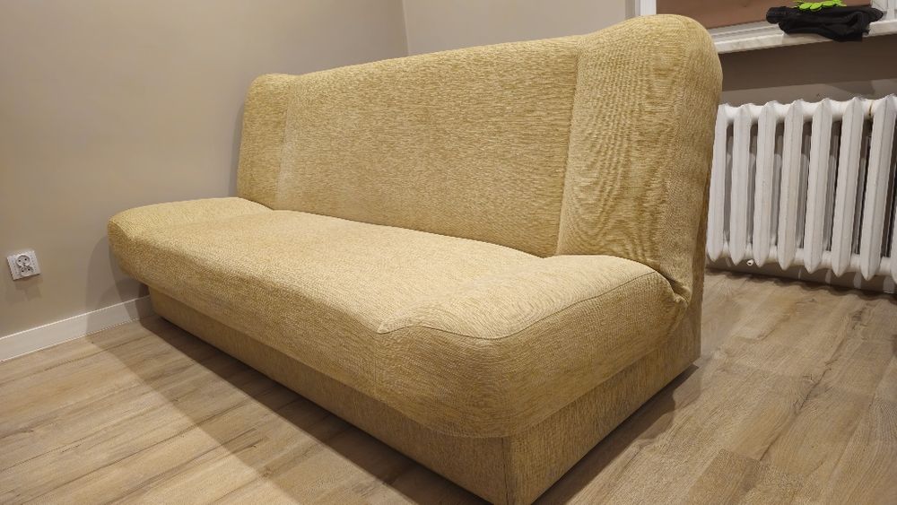 Kanapa rozkładana z kufrem jasny brąz