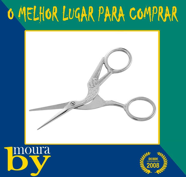 Tesoura de costura modelo cegonha