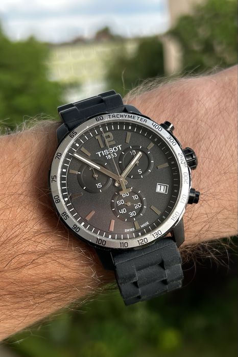 Zegarek Tissot chronograf WR 100m swiss made stealth watch  | Seiko Orient Citizen