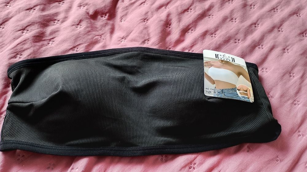 Nowy czarny biustonosz/bardotka rozm M/L