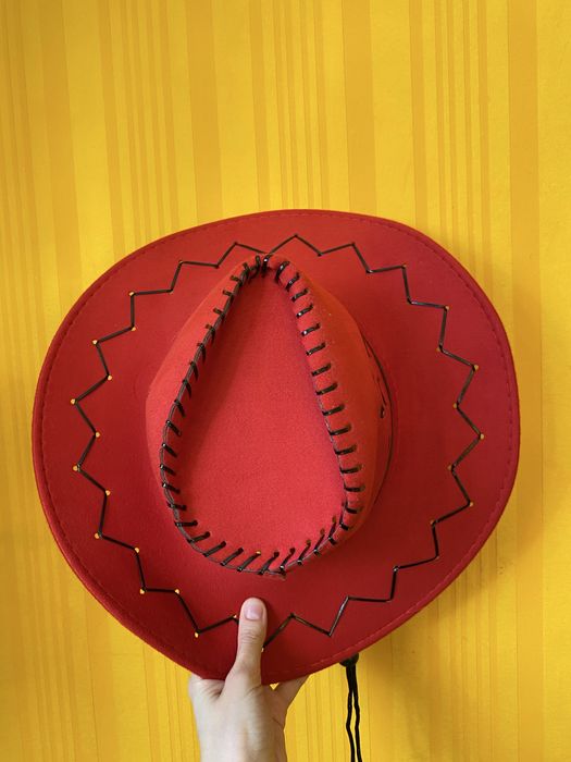 Капелюх шляпа ковбой ковбойська червона