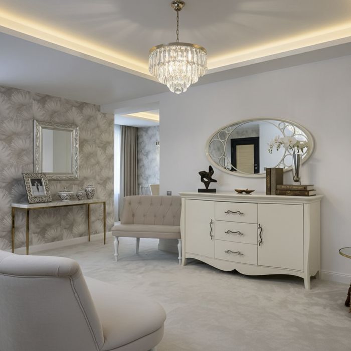 Комплект меблів : комод + дзеркало, Італія, натуральне дерево