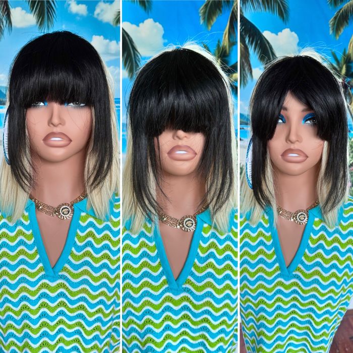 Натуральная накладная густая 3D чёлка славянские детские волосы