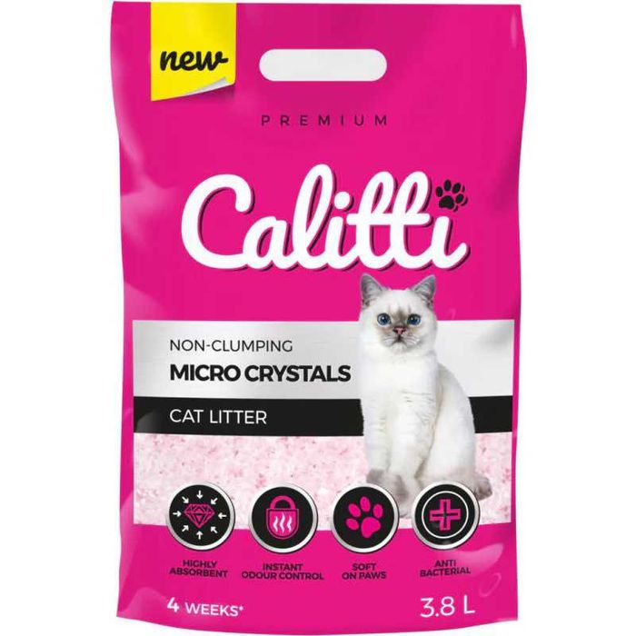 Żwirek silikonowy dla kota Antybakteryjny Calitti Crystals 4x3,8L