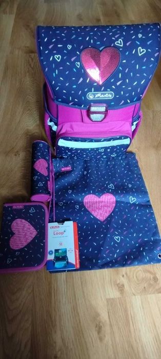 Tornister, piórnik duży i mały,worek- HERLITZ LOOP