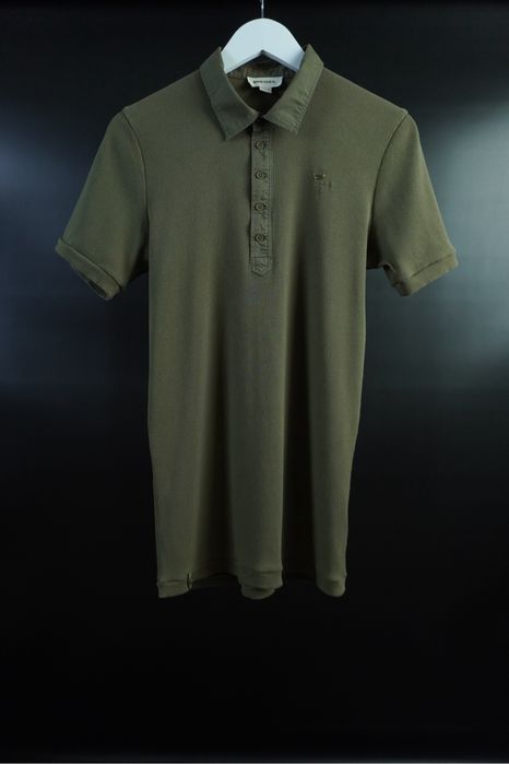 Чоловіче преміум олівкове поло в рубчік | оригінал | DIESEL  Men's Ribbed Cotton Polo Shirt Olive  | size L/XL