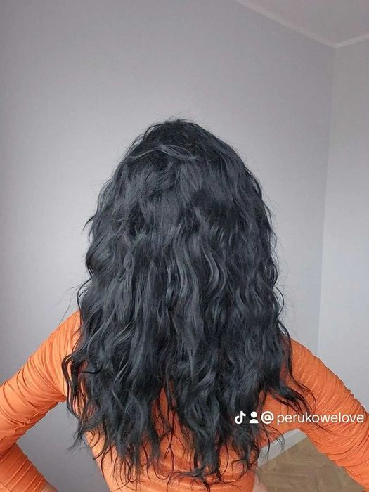 Peruka czarna kręcone włosy afro włosy jak naturalne peruki damskie