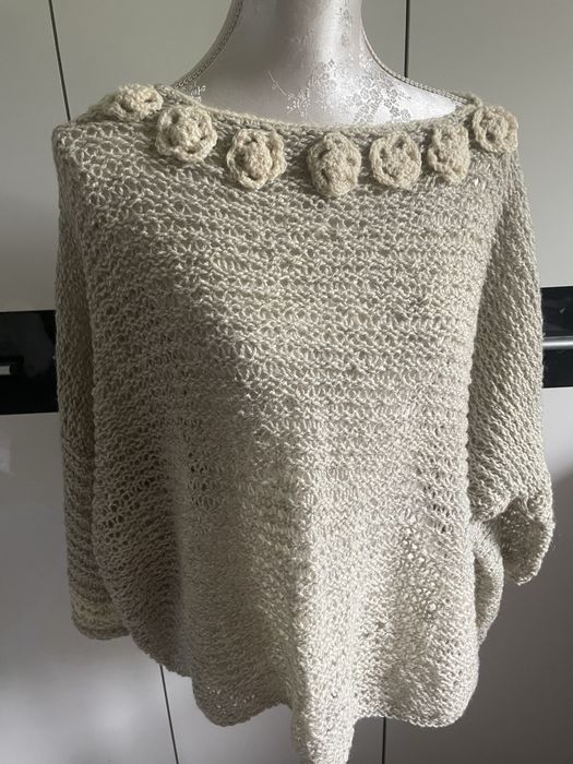 Sweter oversaiz handmade wełna