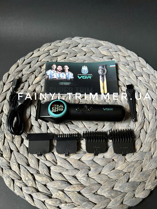 ‼️РОЗПРОДАЖ‼️Тример VGR BladePro з LED-підсвіткою для бороди та голови