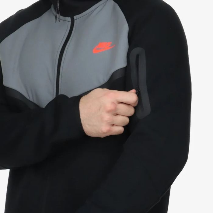 Кофта Nike Tech Fleece Black/Grey оригінал IH4302-010