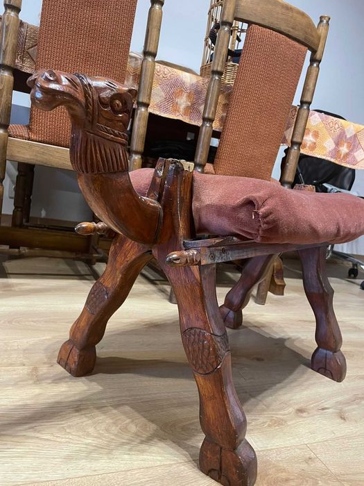 Drewniany wielbłąd - retro siedzenie, unikat!