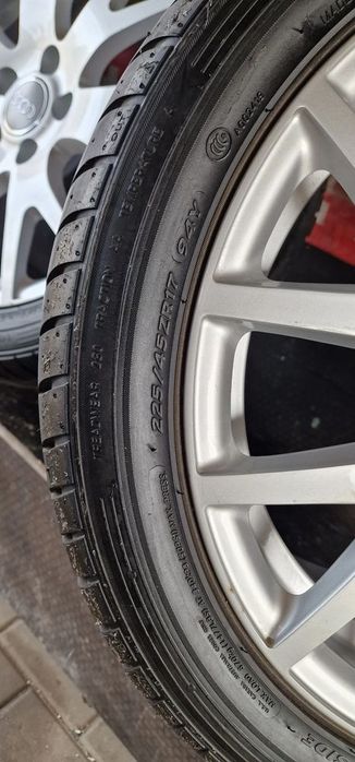 alufelgi +opony letnie 225/45 17 5x112 et56 audi a3 s3 rs3