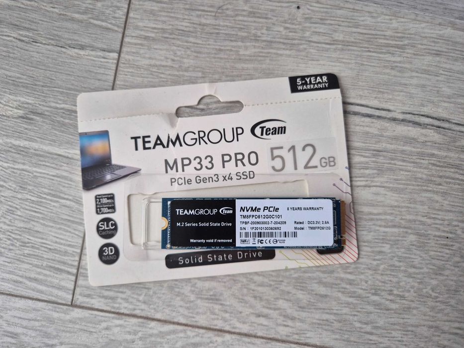 майже новий M.2 SSD диск 512GB TEAM MP33 Pro (PCI-e 3.0 x4). Trade-IN