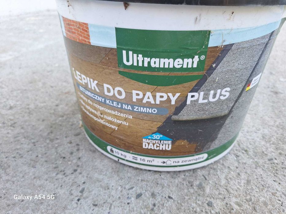 Ultrament Lepik do Papy Plus – 9,5 kg, bitumiczny klej na zimno