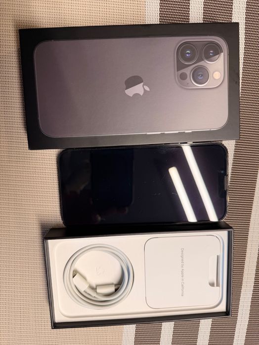 iPhone 13 Pro 256GB Graphite, 100% bateria, pudełko