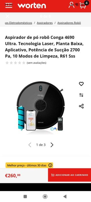 Aspirador robô Conga 4690 Ultra