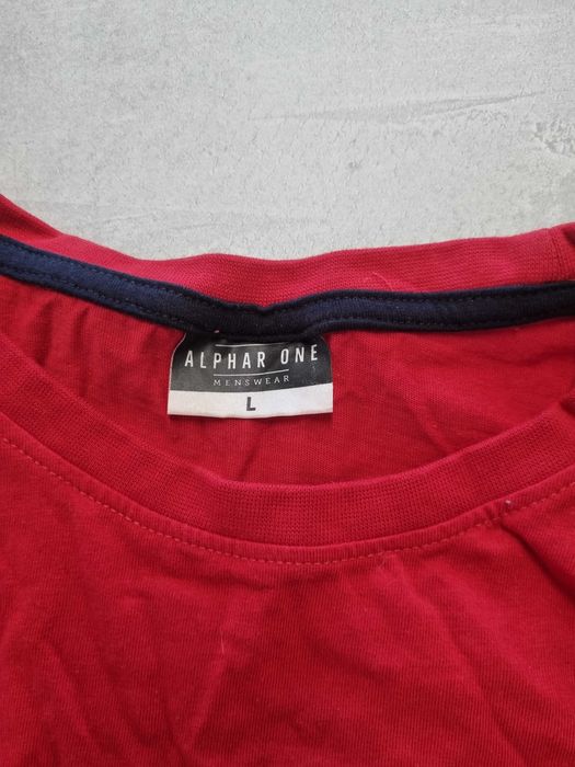 T-shirt L czerwony na święta świąteczny męski koszulka