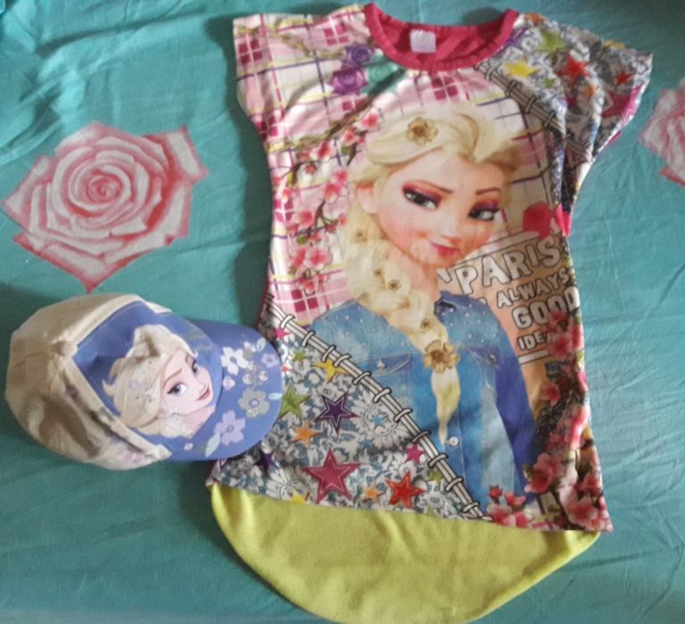 Туника Кепка Футболка Єльза Дісней Frozen набор туніка не дорого набір