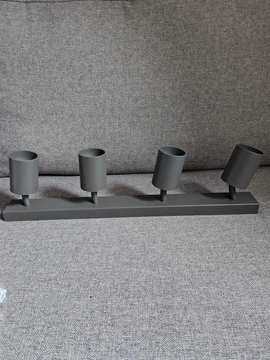 Grafitowa lampa sufitowa 4 reflektory