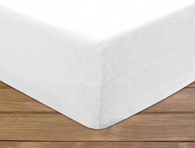 Prześcieradło frotte z gumką 180x200 kolor Biały