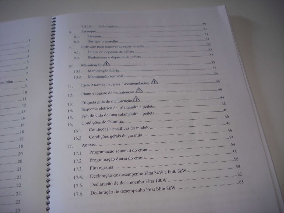Manual de Instruções Salamandra a Pellets