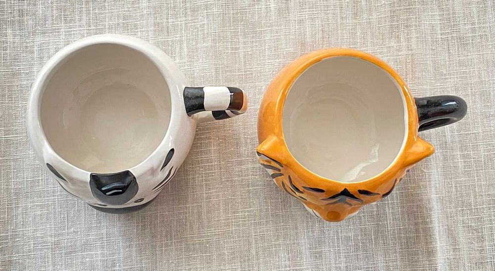 Kubeczek ceramiczny dla dzieci zwierzęta 300 ml Tygrys Zebra Nowe