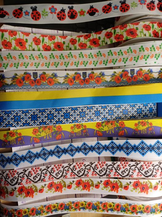 Репсовые ленты с рисунком