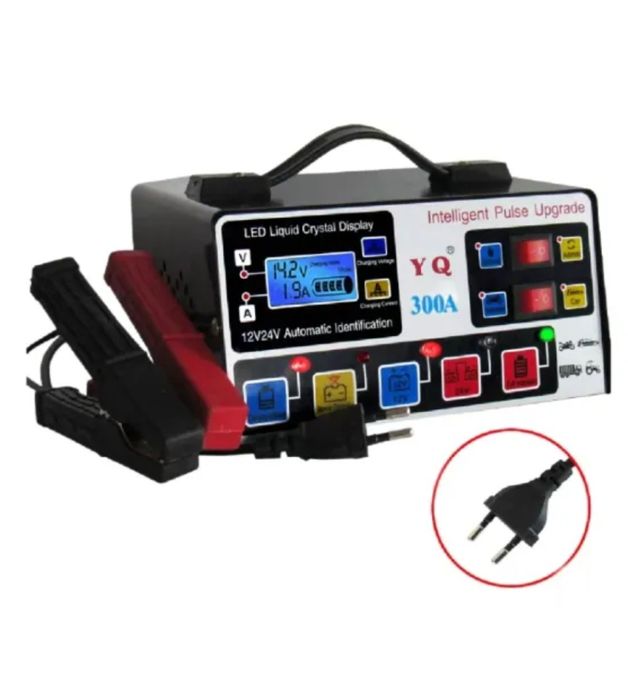 Carregador bateria carro, moto 12/24 volt