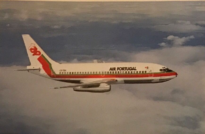 Cinco postais de aviões da TAP