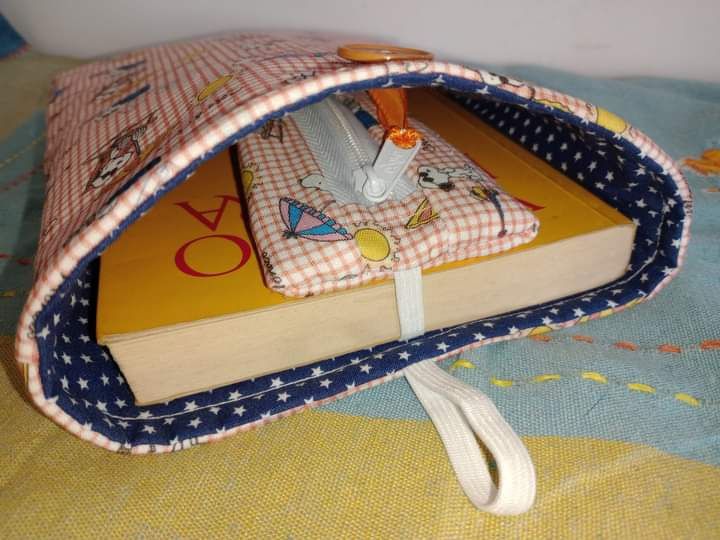 Conjunto bolsa para livro + estojo
