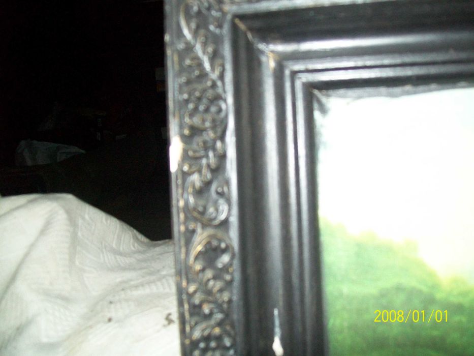 Stary obraz na płótnie.