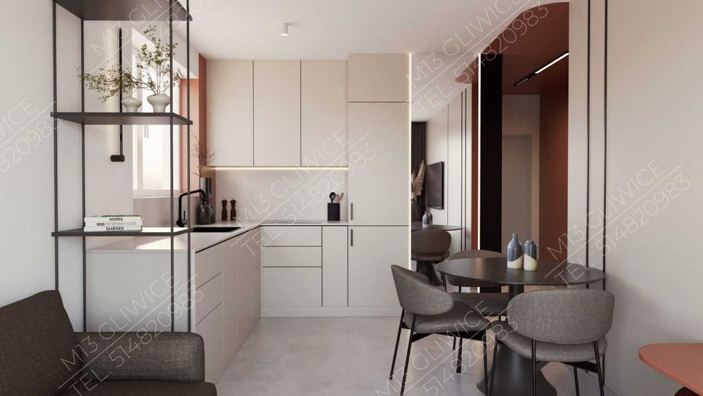 2-pokojowy apartement z tarasem w centrum Gliwic