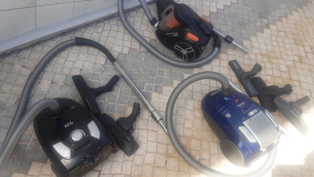 Aspirador sem saco e com saco Aeg, Hoover e Rowenta cada 20€