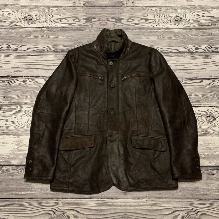 Кожаная куртка Gimo’s Brown Nappa Leather Jacket Gimos Zilli Loro