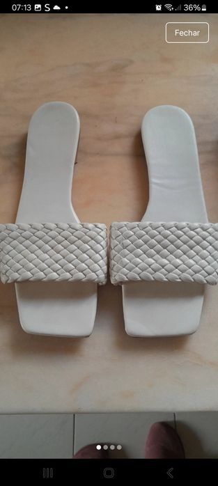 Sandalias flip/flop brancas 40