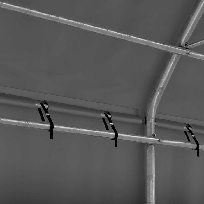 Namiot ZADASZENIA kontenerów PEŁNY przód z małym wejściem 8x6m